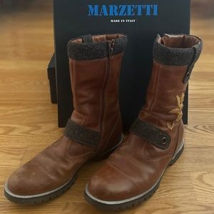 Marzetti Gordon Terra Leather & Shearling Boots (39)